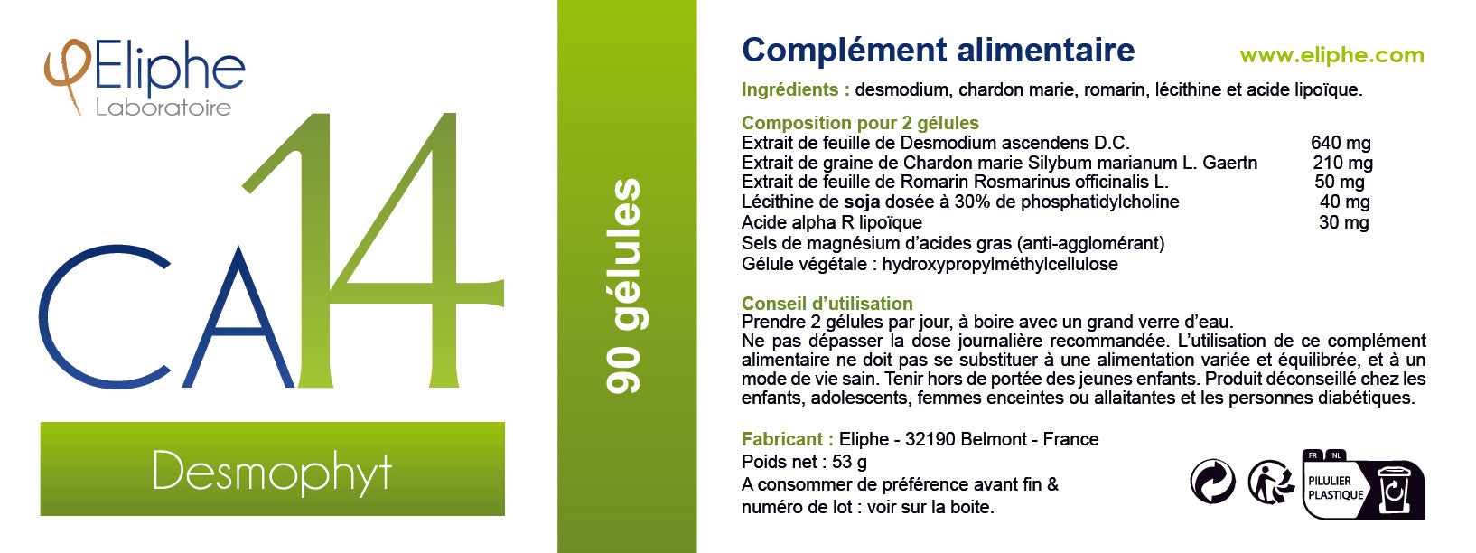 Desmophyt Eliphe CA14 packaging